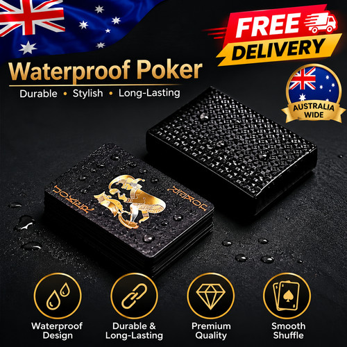 Premium gold black poker - gold,
