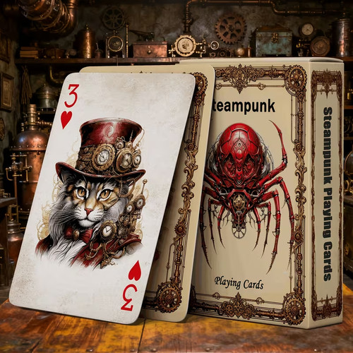 Steampunk playing cards card - cards,