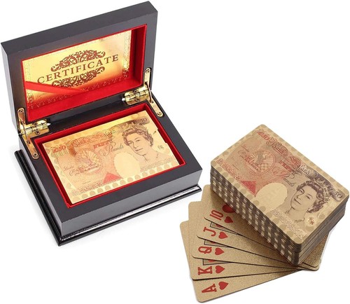 24k gold plated 100 - £50, &