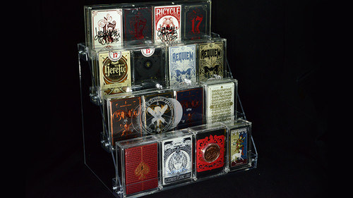 Playing card display tiered - display,