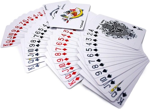 Deluxe plastic playing - playing, cards