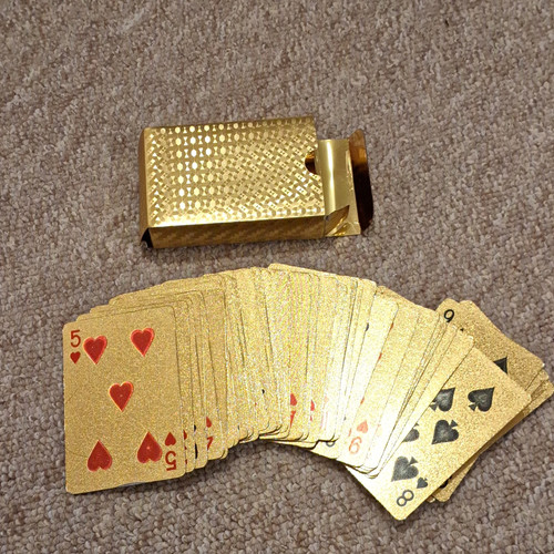 Gold plated poker - poker, card