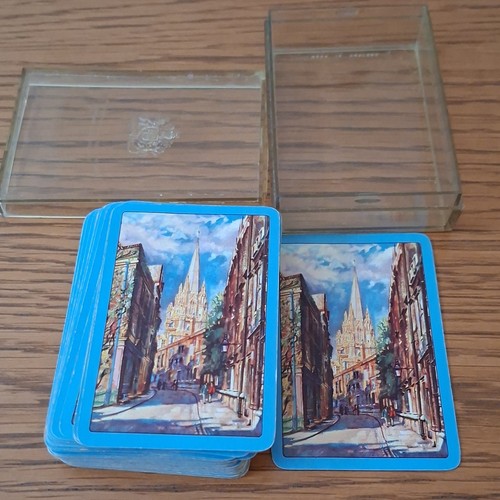 Playing card deck with clear - playing,