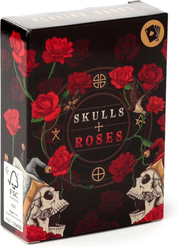 Skull roses playing card poker - skull,