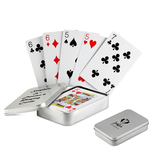 Personalised playing cards box - personalised,