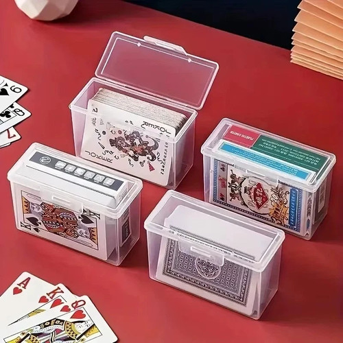 3pcs clear playing card - playing, box