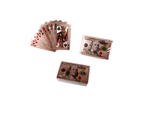 Dollar playing cards - playing, plastic