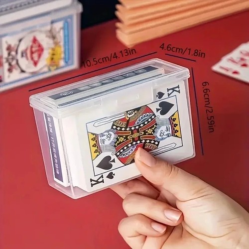 3pcs clear playing card box - clear,