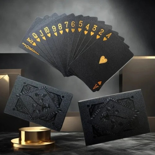 Black gold waterproof playing - gold,
